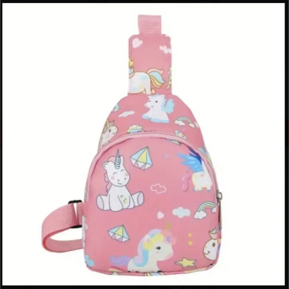 pink waterproof kids' unicorn backpack